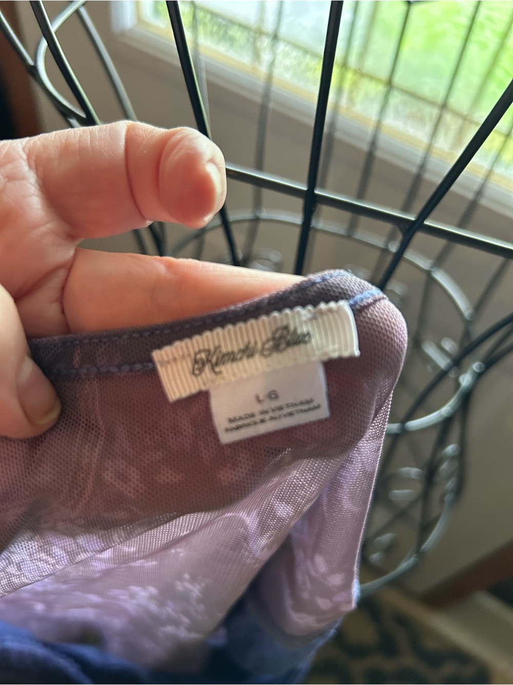 Urban Outfitters Purple Lace & Sheer Short Sleeve Top - Picture 4 of 4